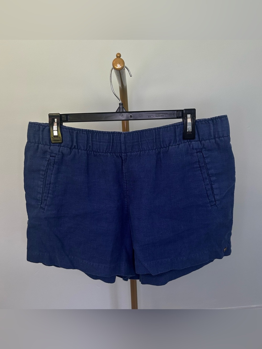 Lilly Pulitzer Low Tide True Navy Blue Lilo 100% Linen Shorts Size Large